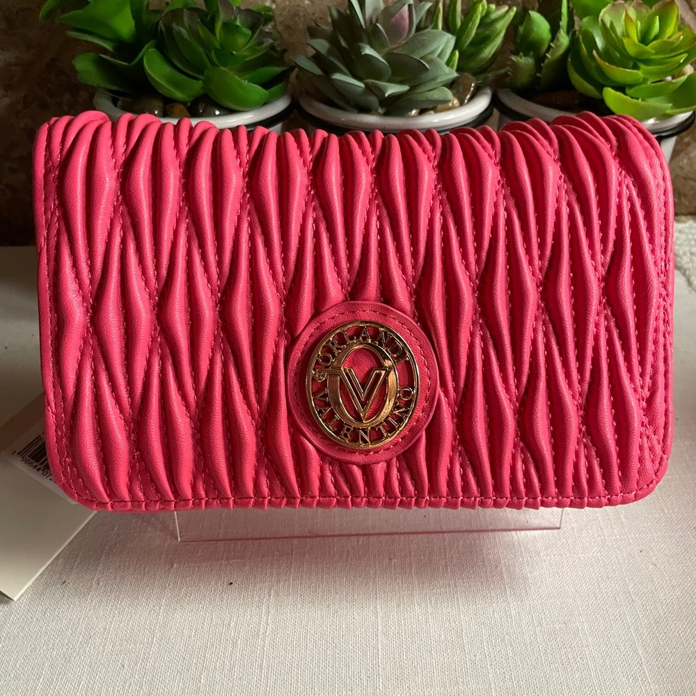 Valentino Orlandi Pink clutch or crossbody in Pink. Designed in Italy